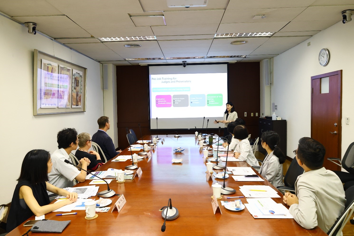 The International Association of Refugee and Migration Judges and the Taiwan Association for Human Rights visited AJMJ on July 12, 202401