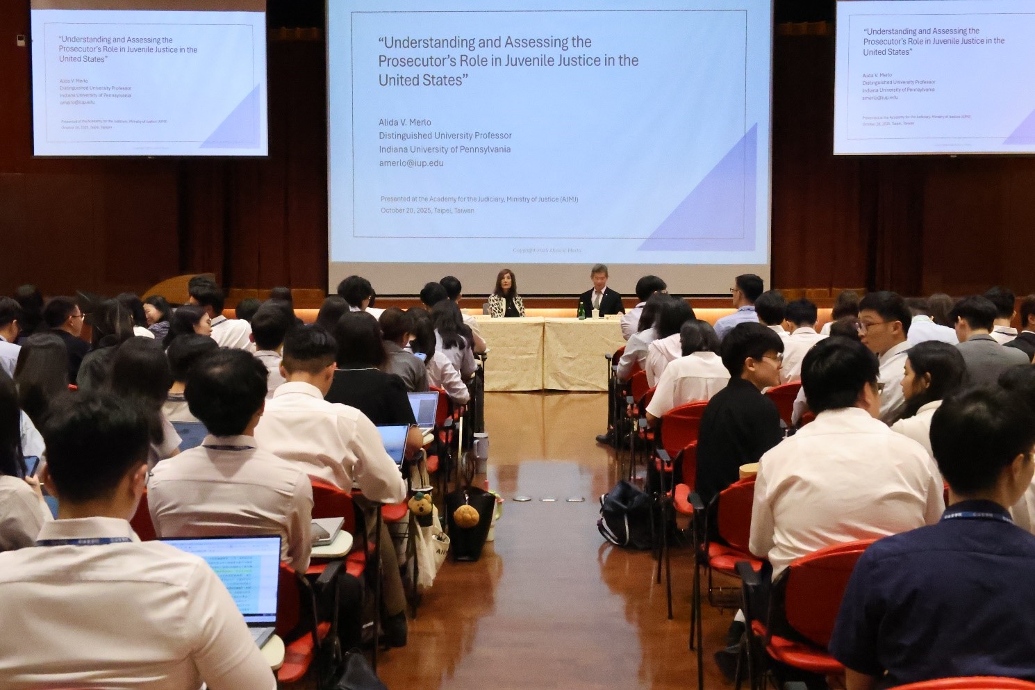 司法官學院邀請美國賓州印第安那大學Alida Merlo教授蒞院專題演講01
